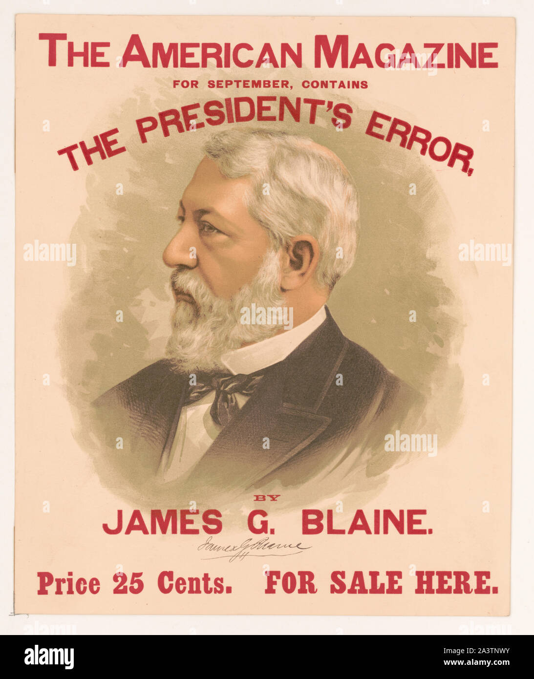 La rivista americana per settembre, contiene il presidente dell'errore, da James G. Blaine Foto Stock
