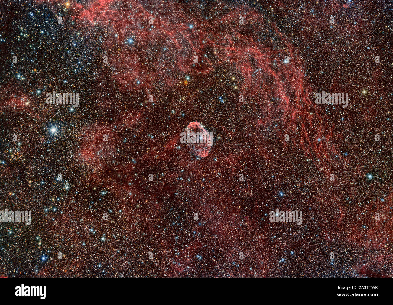 Crescent Nebula NGC 6888 Foto Stock