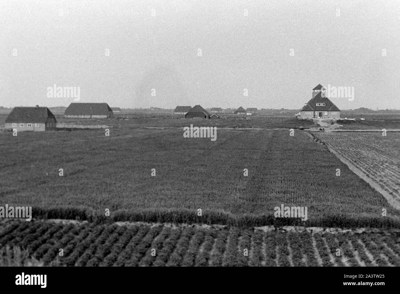 Adolf-Hitler-Koog, Schleswig-Holstein, 1936. Adolf Hitler Koog in Schleswig-Holstein, 1936. Foto Stock