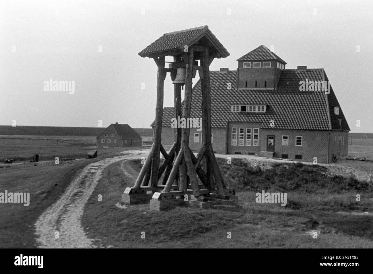 Adolf-Hitler-Koog in Schleswig-Holstein, 1936. Adolf Hitler Koog in Schleswig-Holstein, 1936. Foto Stock