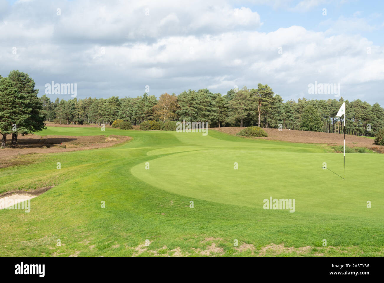 Vista di Sunningdale Golf club o in Berkshire, Inghilterra, Regno Unito Foto Stock