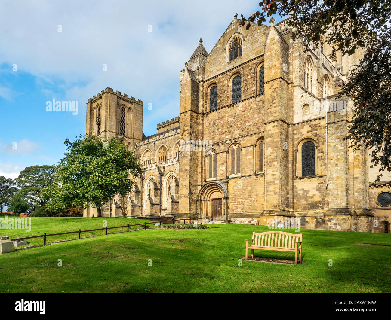 Chiesa cattedrale di San Pietro e di San Wilfrid o cattedrale di Ripon a Ripon North Yorkshire, Inghilterra Foto Stock