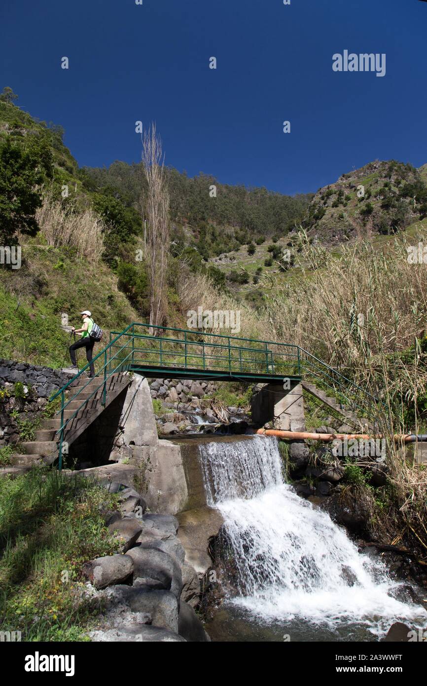 Passeggiata a la Levada Nova, isola di Madeira, Portogallo Foto Stock