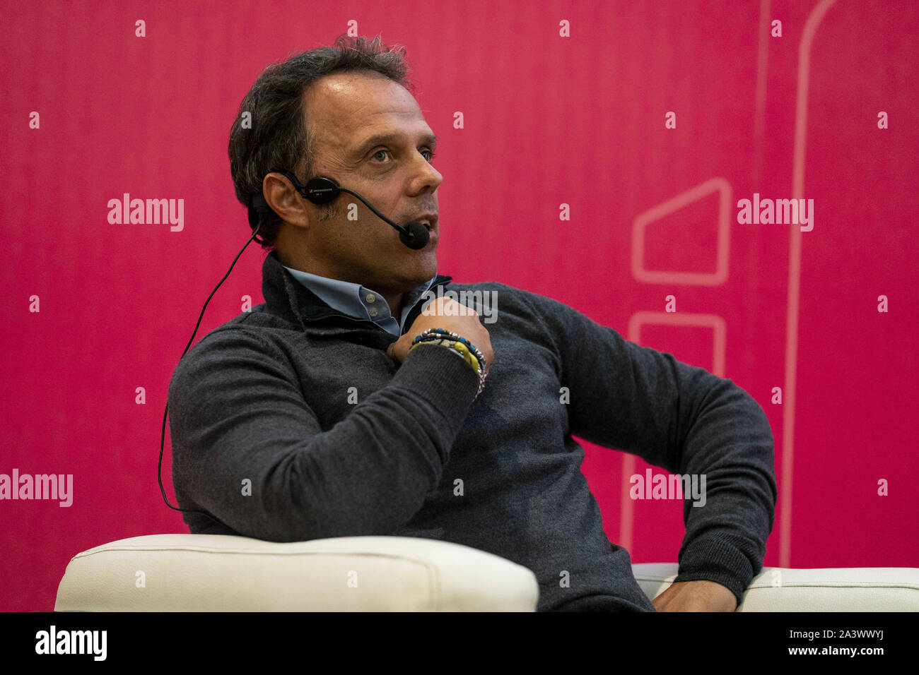 Ottobre 10, 2019, Trento, Italia: LORIS CAPIROSSI assiste â€˜Il Festival dello sportâ€™ a Trento, Italia. (Credito Immagine: © James Gasperotti/ZUMA filo) Foto Stock