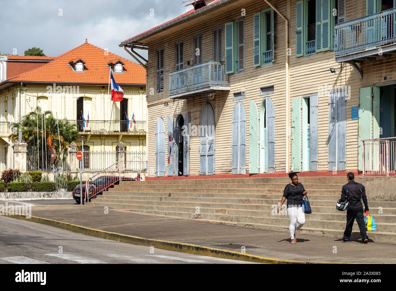 ALEXANDRE FRANCONIE MUSEUM, RUE REMIRE, Cayenne, Guiana francese, Dipartimento d'oltremare, SUD AMERICA, Francia Foto Stock