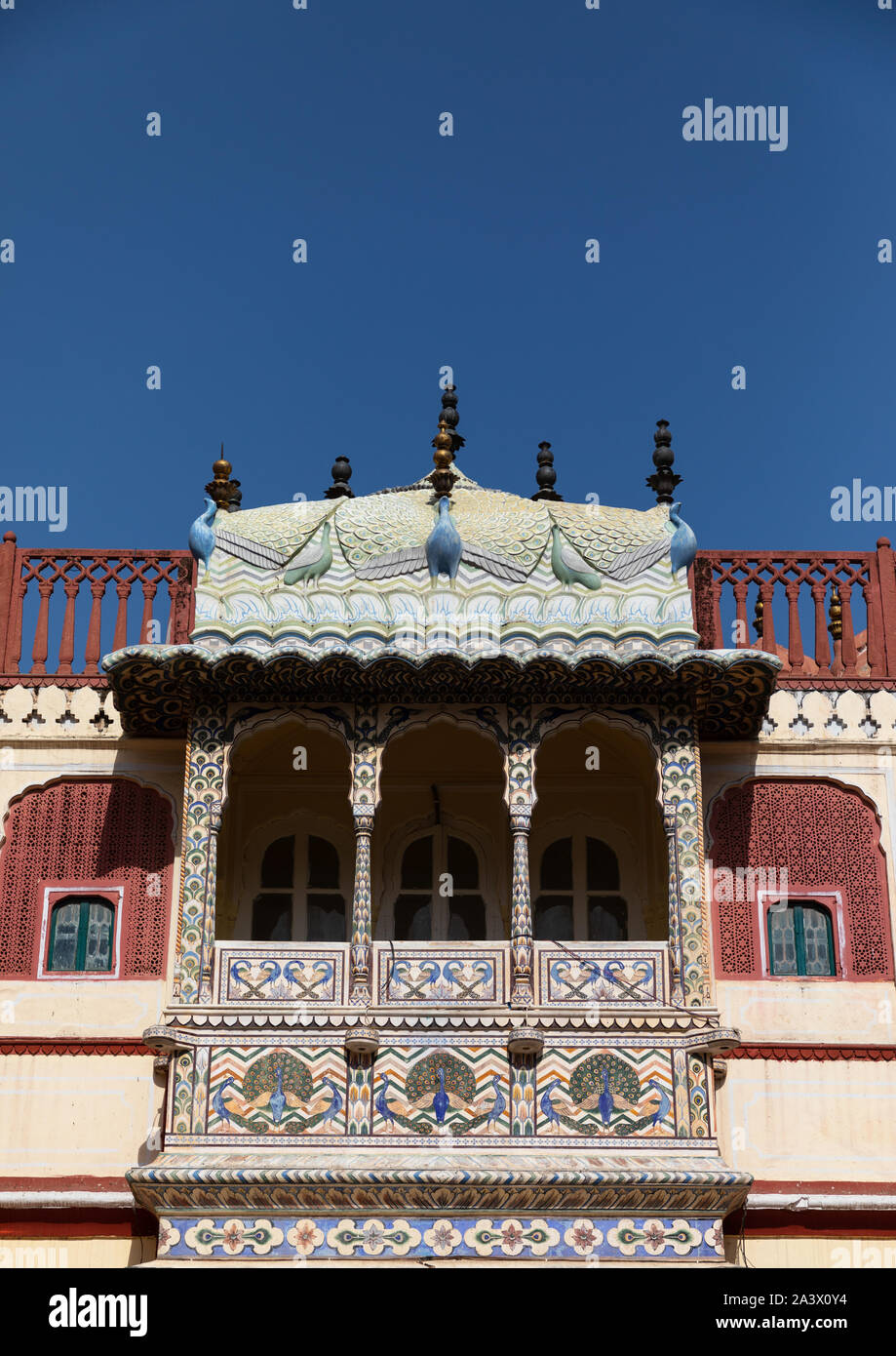 Chandra mahal nel complesso del city palace, Rajasthan, a Jaipur, India Foto Stock