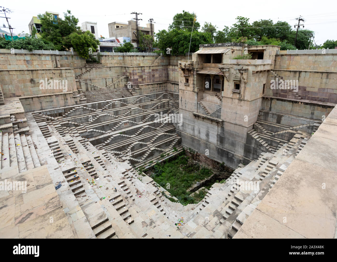 Dhabhai ka Kund stepwell, Rajasthan, Bundi, India Foto Stock