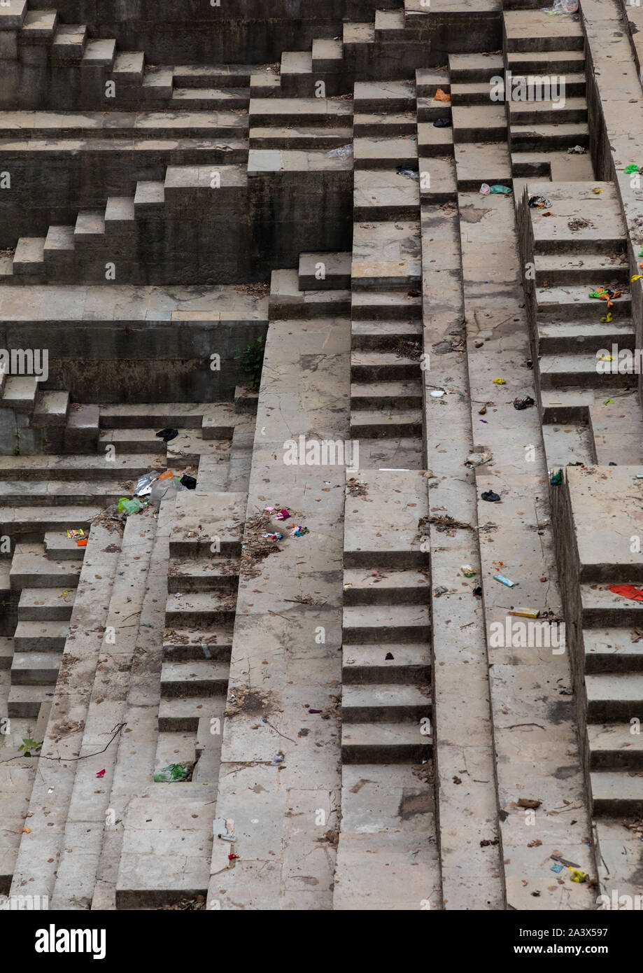 Dhabhai ka Kund stepwell, Rajasthan, Bundi, India Foto Stock