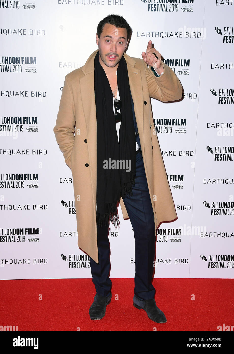 Jack Huston frequentando il terremoto Bird Premiere mondiale come parte del BFI London Film Festival 2019 tenutasi presso la Vue Cinema, Londra. Foto Stock