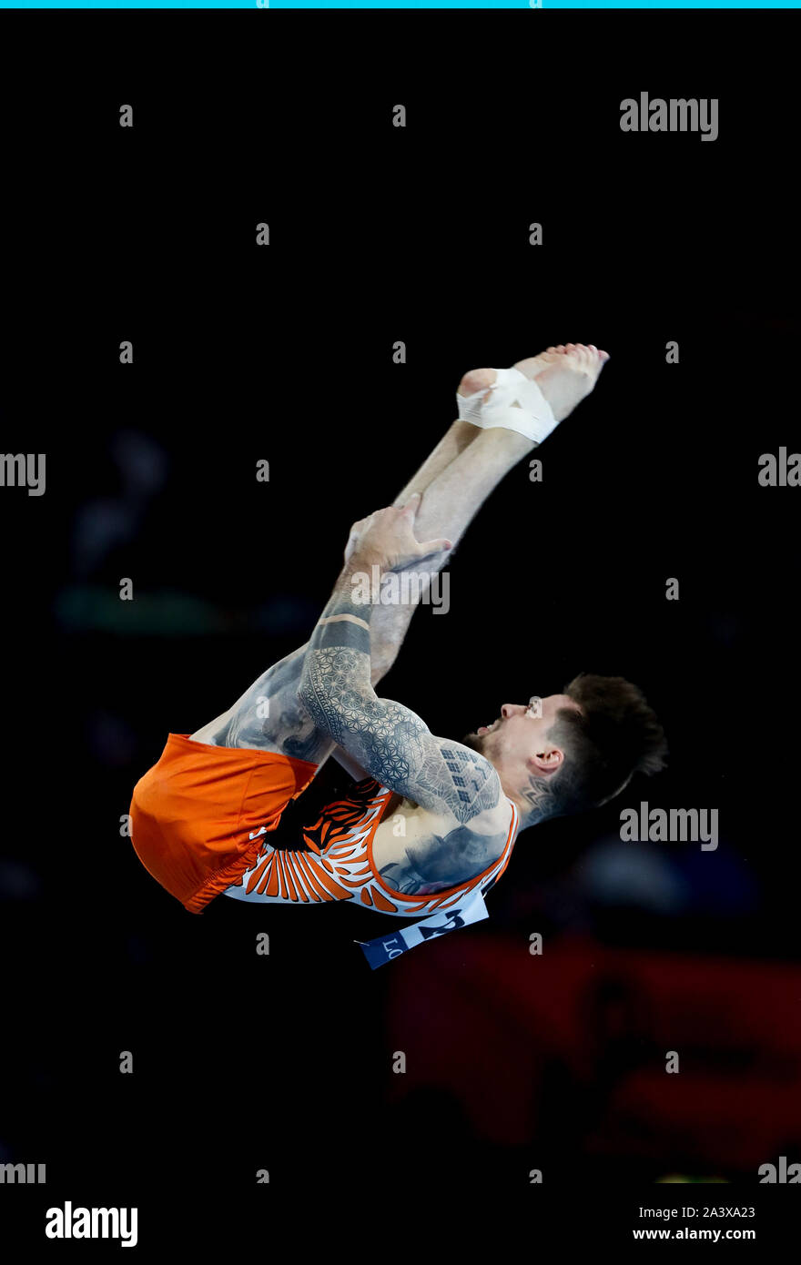 7 ottobre 2019 Stuttgart, Germania del Campionato del Mondo di Ginnastica Casimir Schmidt vloer Foto Stock