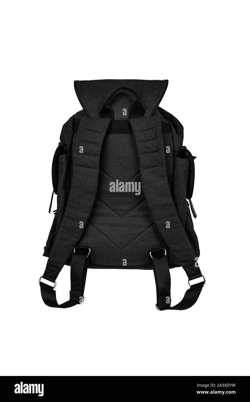 Zaino isolati su sfondo bianco. Zaino militare isolato su bianco. Borsa da viaggio. Foto Stock