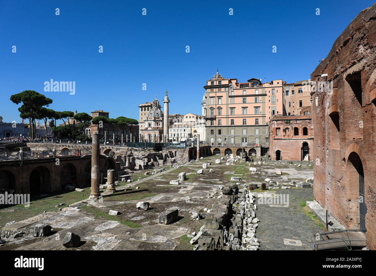 Mercati di Traiano a Roma, Italia Foto Stock