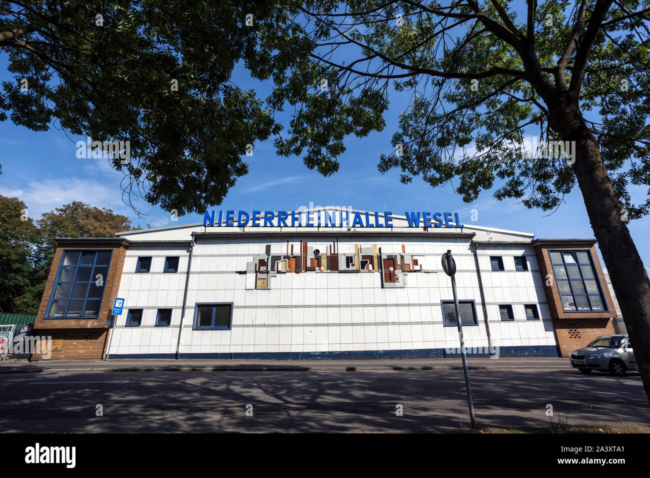 La sala eventi Niederrheinhalle. Foto Stock