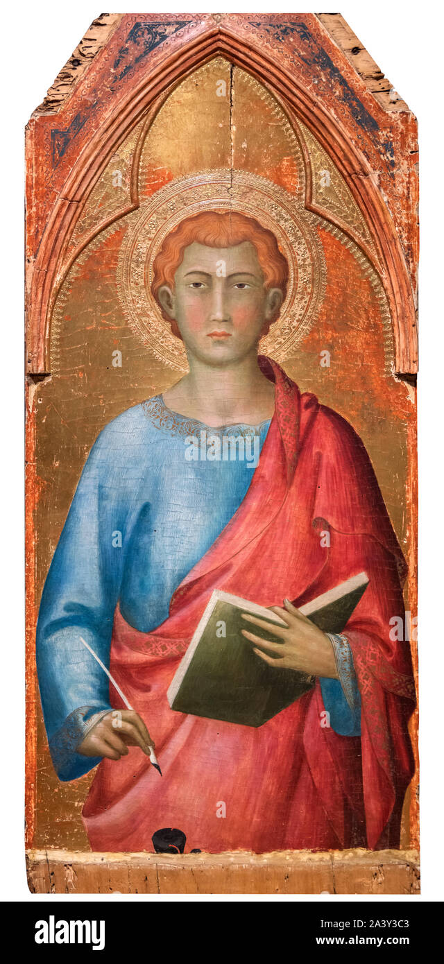 San Giovanni Evangelista da Lippo Memmi (c.1290-1356), tempera su pannello, c.1330 Foto Stock
