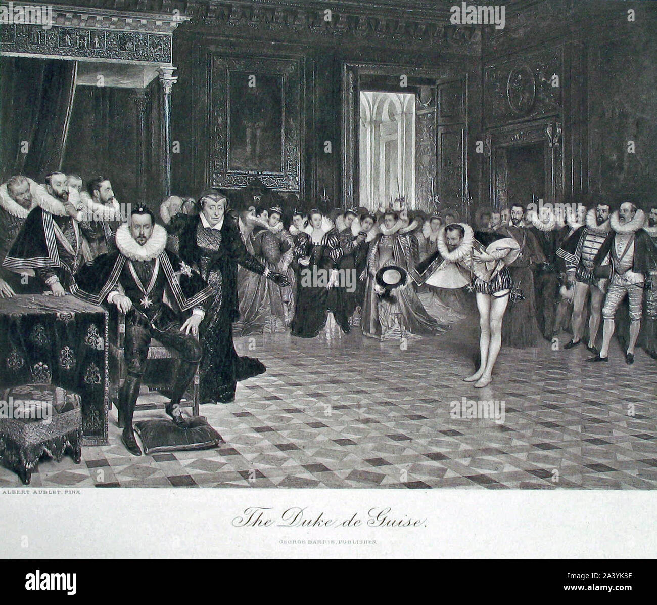 Il duca di Guise, c.. 1896, dalla collezione George Barrie Print, The International Gallery, incisione da un dipinto di Albert Aublet. Foto Stock