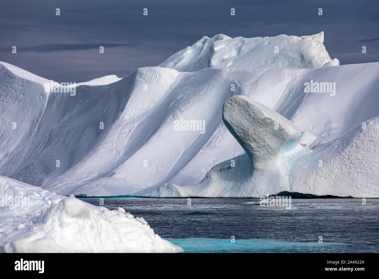Iceberg nel SERMERMIUT, Ilulissat icebergs, Groenlandia, DANIMARCA Foto Stock