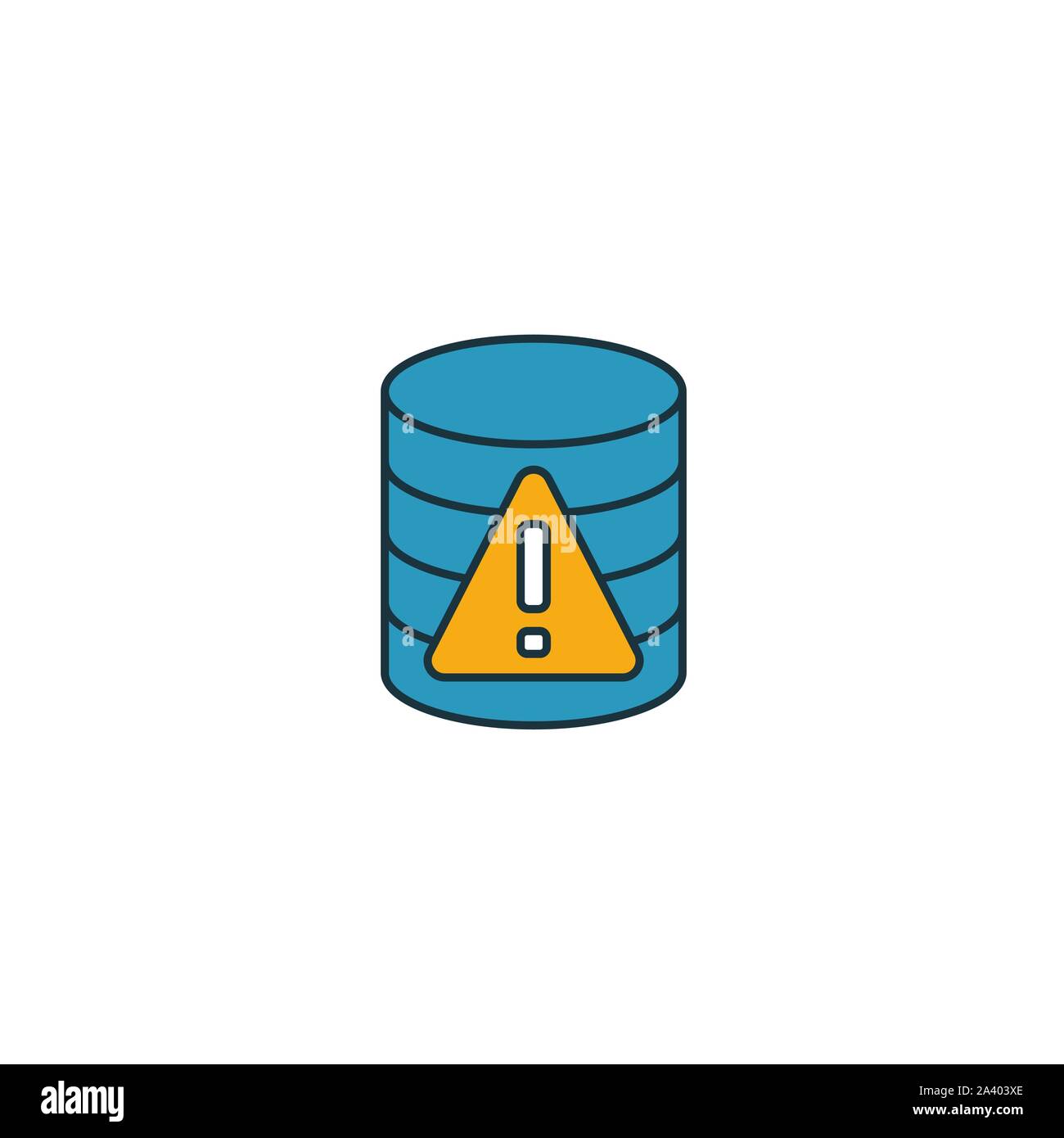 Errore del server e la relativa icona. Contorno riempito elemet creativi da dati di grande raccolta di icone. Server Premium icona di errore per ui, ux, applicazioni software e Illustrazione Vettoriale