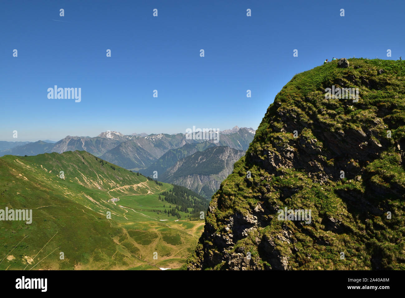 Paesaggi di montagna a picco Fellhorn, Germania. Foto Stock