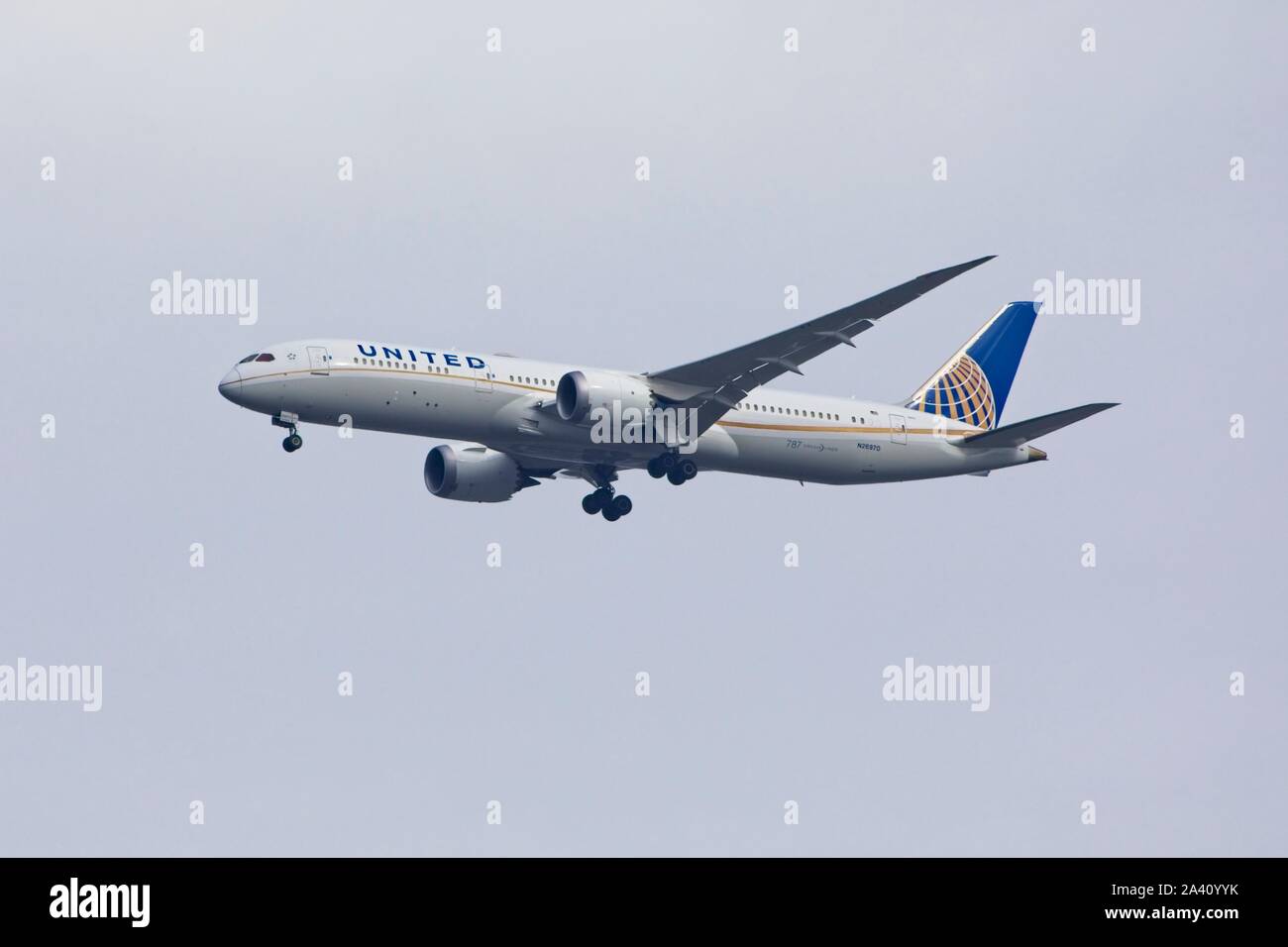 United Airlines Boeing 787 9 Dreamliner. Registrazione N26970 Foto Stock