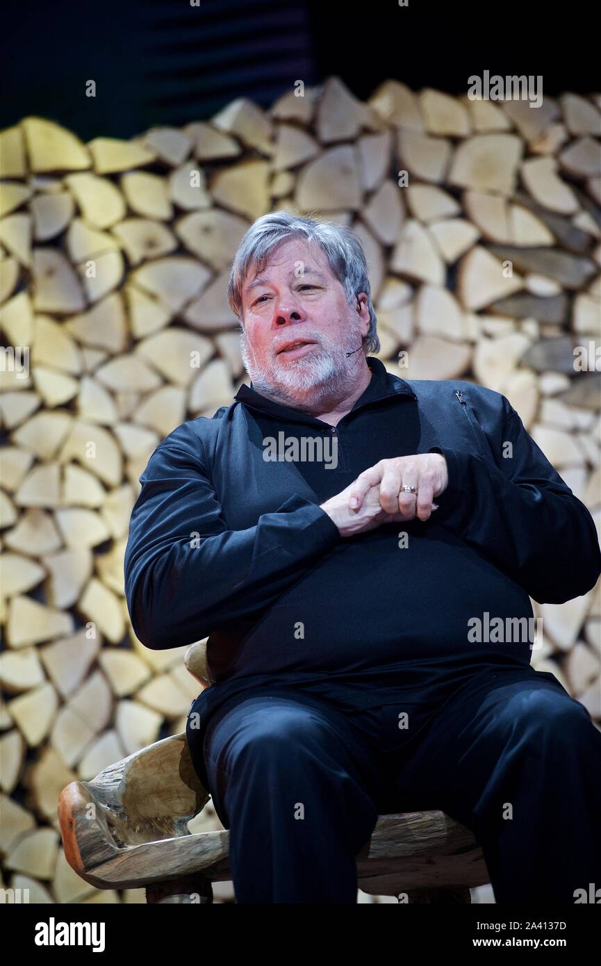 Nordic Business Forum. 2019. A Helsinki, Finlandia, 10 ottobre 2019.Steve Wozniak, inventore americano, ingegnere elettronico, programmatore, filantropo, un Foto Stock