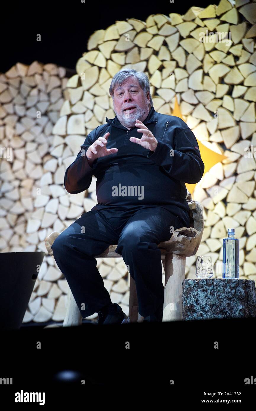 Nordic Business Forum. 2019. A Helsinki, Finlandia, 10 ottobre 2019.Steve Wozniak, inventore americano, ingegnere elettronico, programmatore, filantropo, un Foto Stock