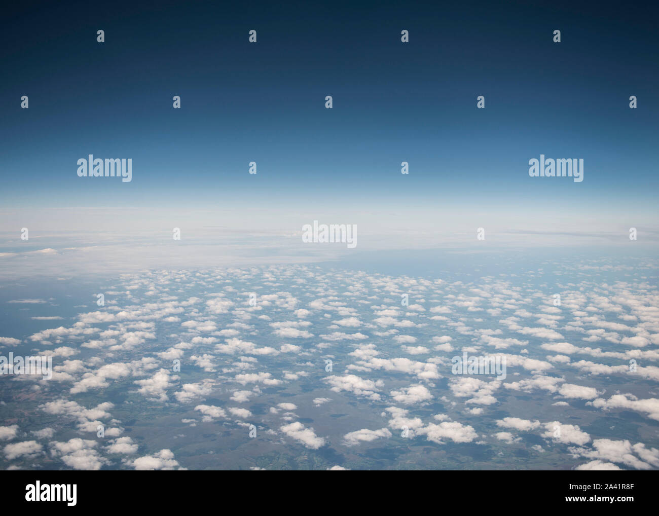 Vista dalla finestra di aeroplano Foto Stock
