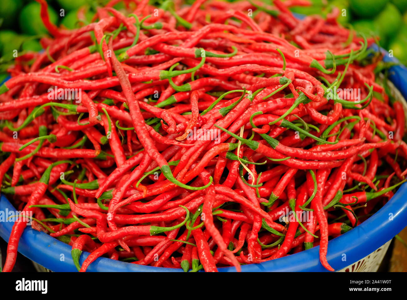Indonesia Sumba Pasar Inpres Matawai - red hot chili peppers Foto Stock