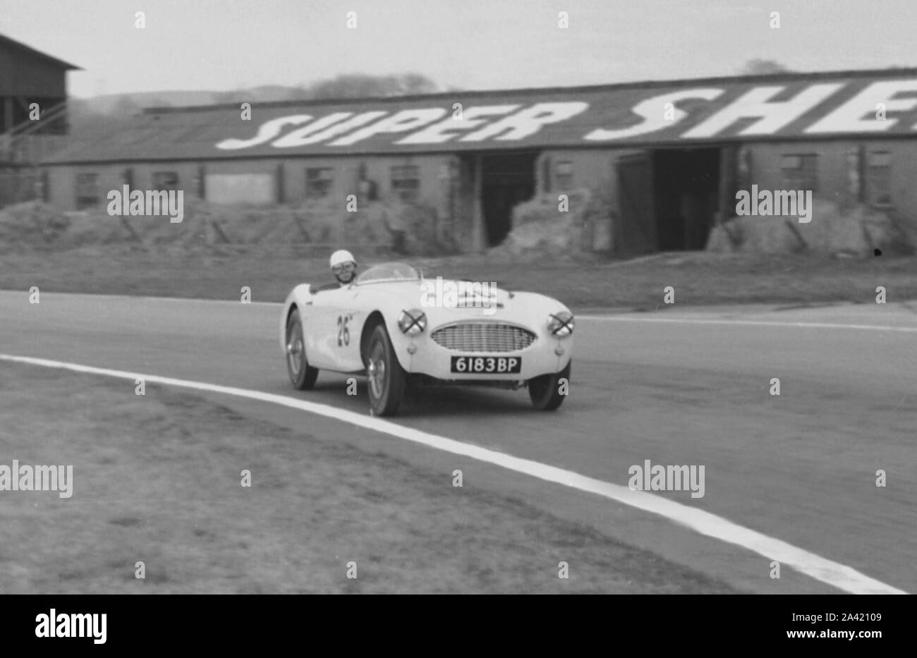 1959 - Austin Healey 100-6 a Goodwood. Foto Stock
