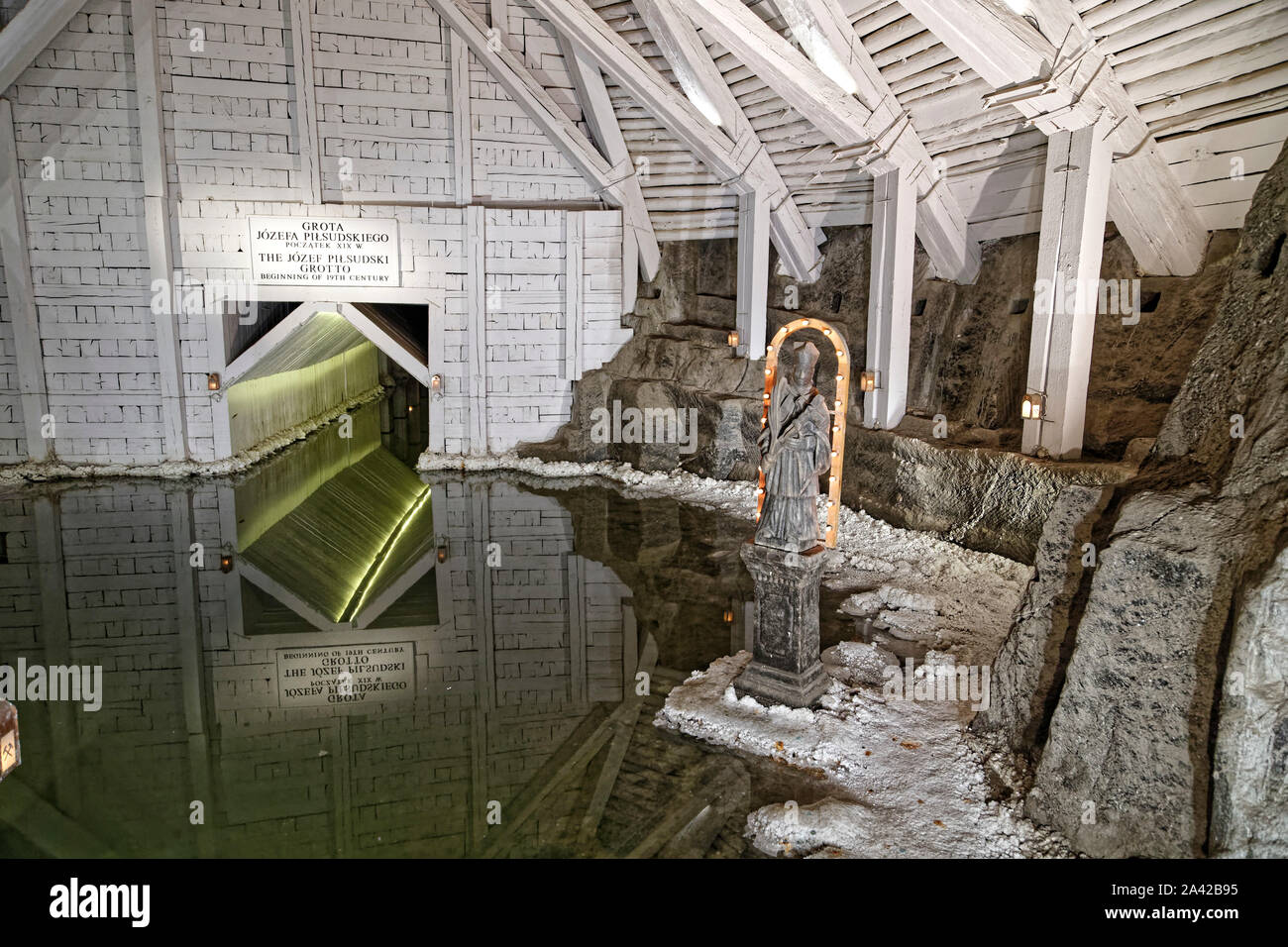 Wieliczka, Polonia. 17 Agosto, 2019. UNESCO-elencate le Miniere di Sale di Wieliczka sito si trova a Wieliczka, vicino a Cracovia in Polonia. Foto Stock