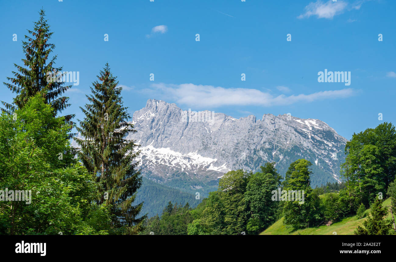 Vista panoramica della Hochkalter Berchtesgaden in Germania Foto Stock
