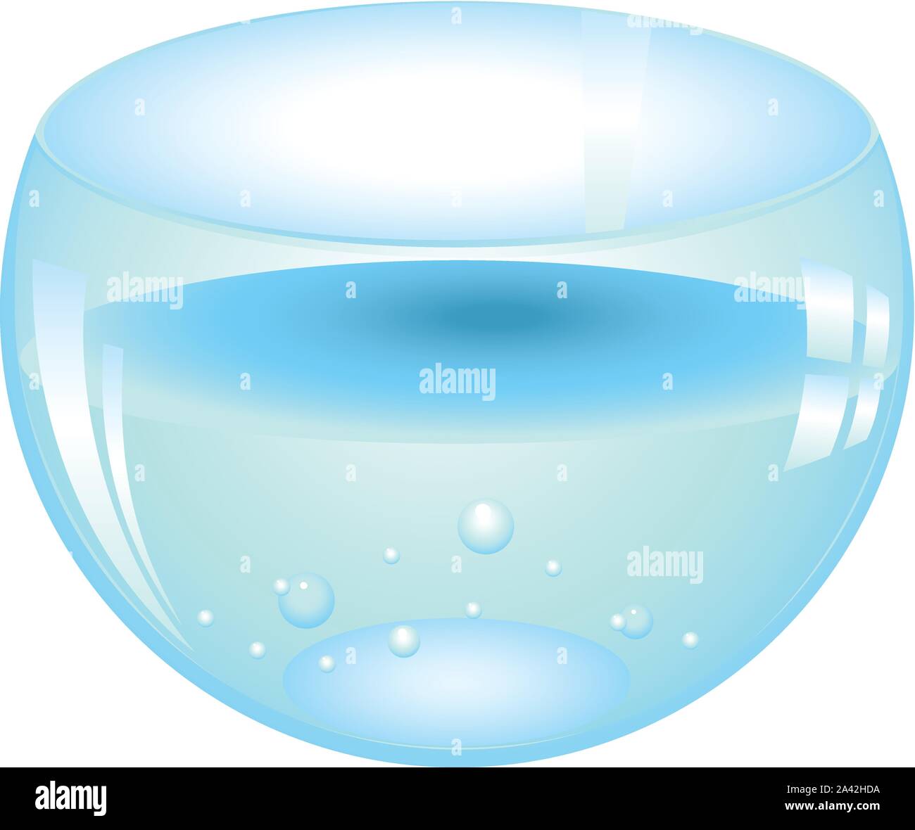 Illustrazione di acquario con acqua ma senza pesci. Illustrazione Vettoriale