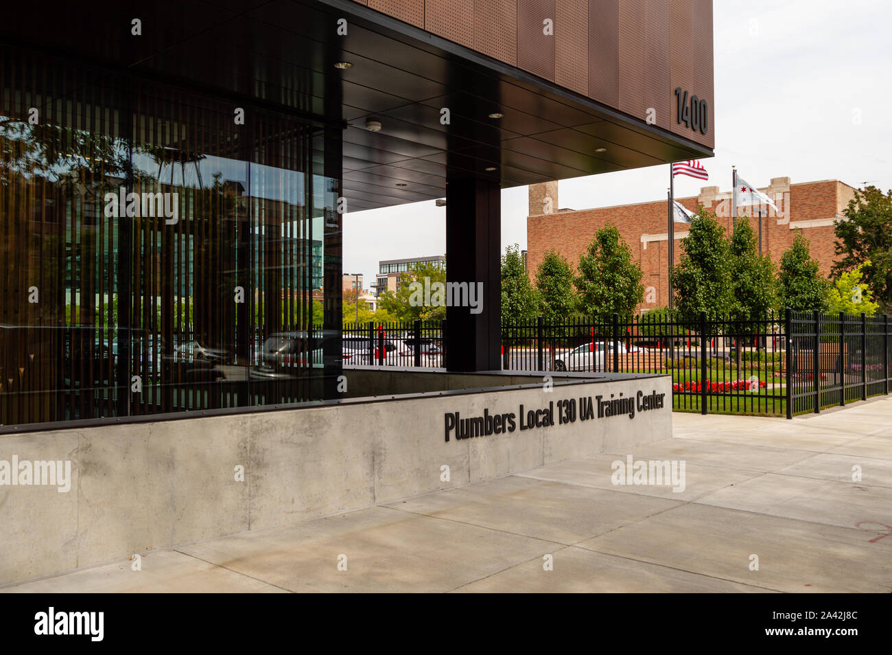 Chicago, Illinois-September 19, 2019: locale per idraulici 130 UA Training Center nel West Loop. Foto Stock