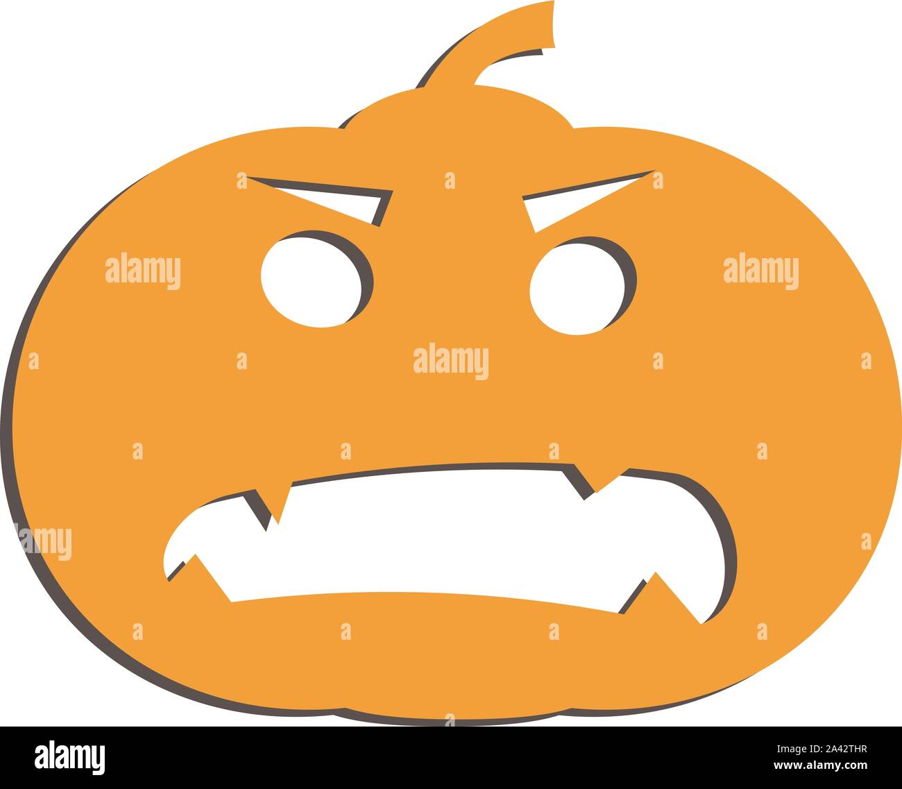 Halloween jack-o-lantern zucca isolato su bianco illustrazione vettoriale Illustrazione Vettoriale