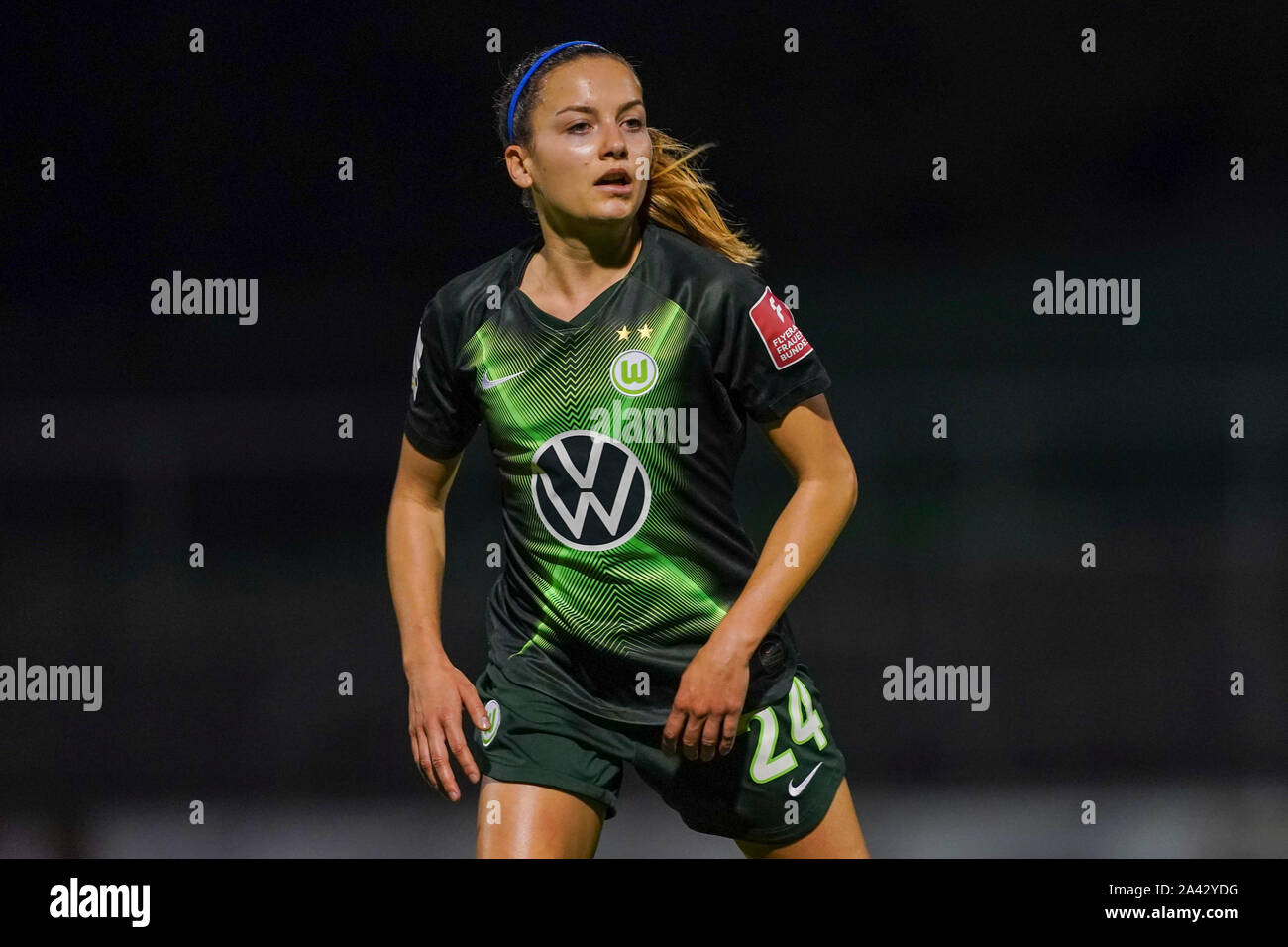 Colonia, Germania - 11 ottobre: Joelle Wedemeyer di Vfl Wolfsburg close up durante il 'Die Liga " Donna league match tra 1. FC Köln e Vfl Wolfsburg a Franz-Kremer-Stadion su ottobre 11, 2019 a Colonia, Germania (foto di Daniela Porcelli/SPP) Foto Stock