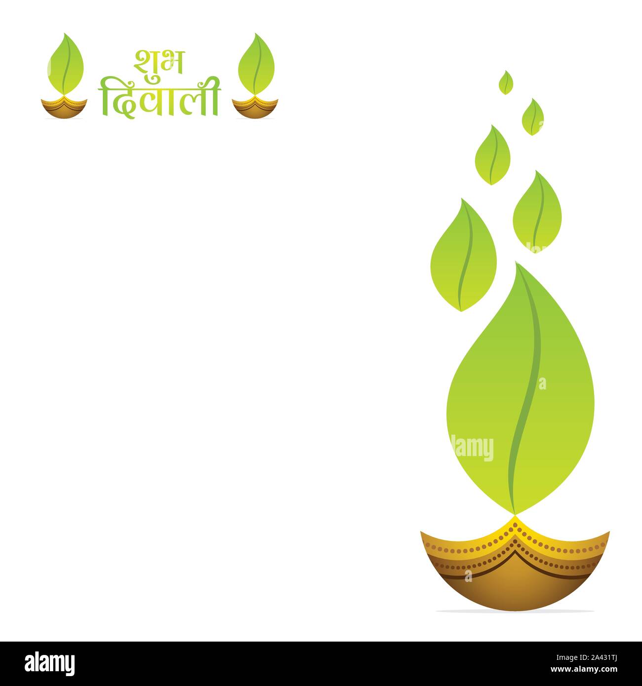 Eco green Diwali Festival offrono grande vendita Modello di sfondo con lo sfondo delle luci. Illustrazione Vettoriale Illustrazione Vettoriale