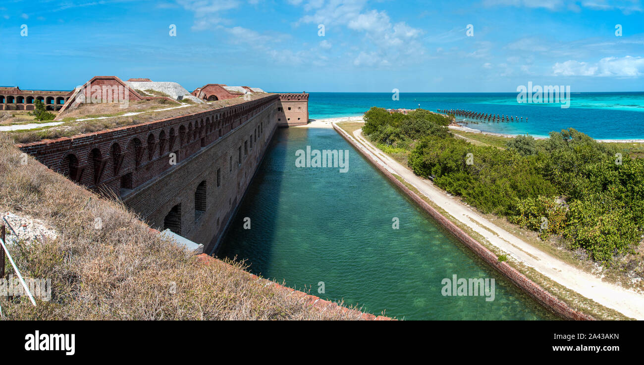 Panorama da Fort Jefferson al Dry Tortugas National Park, Florida/USA Foto Stock