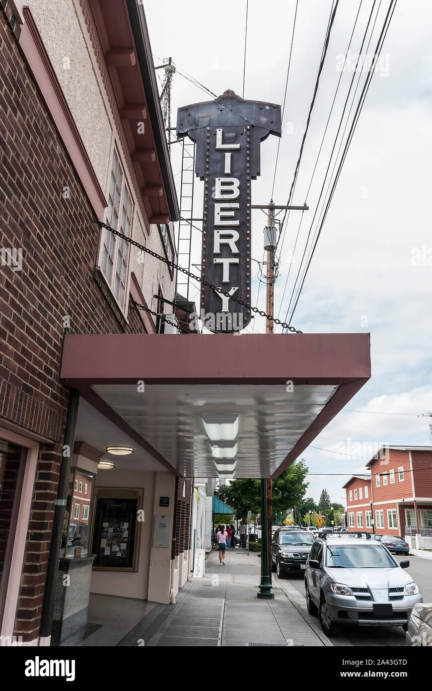 Il Teatro Liberty sulla principale Ovest in Puyallup, Washington. Foto Stock