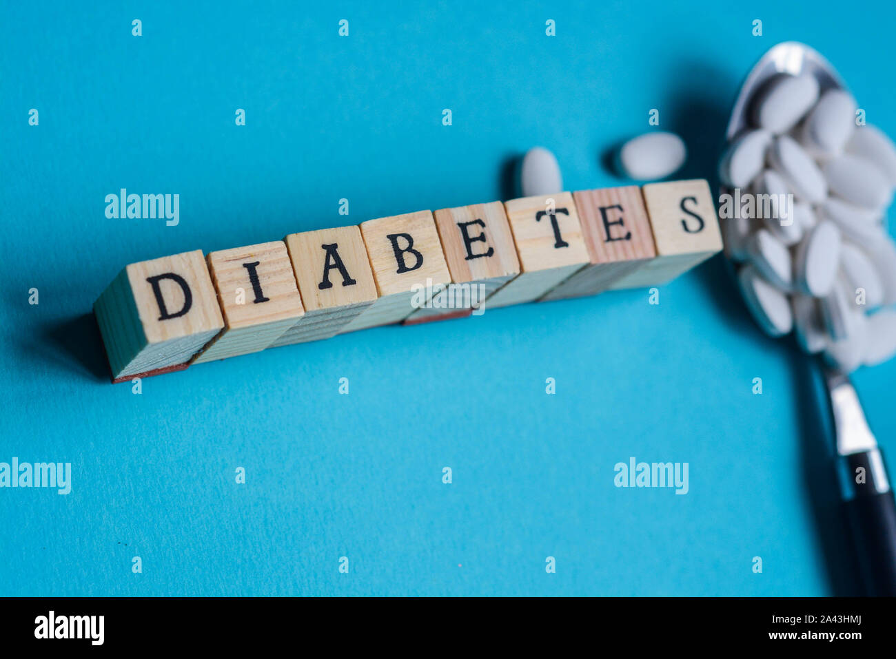 Rappresentazione creativa del concetto di diabete Foto Stock