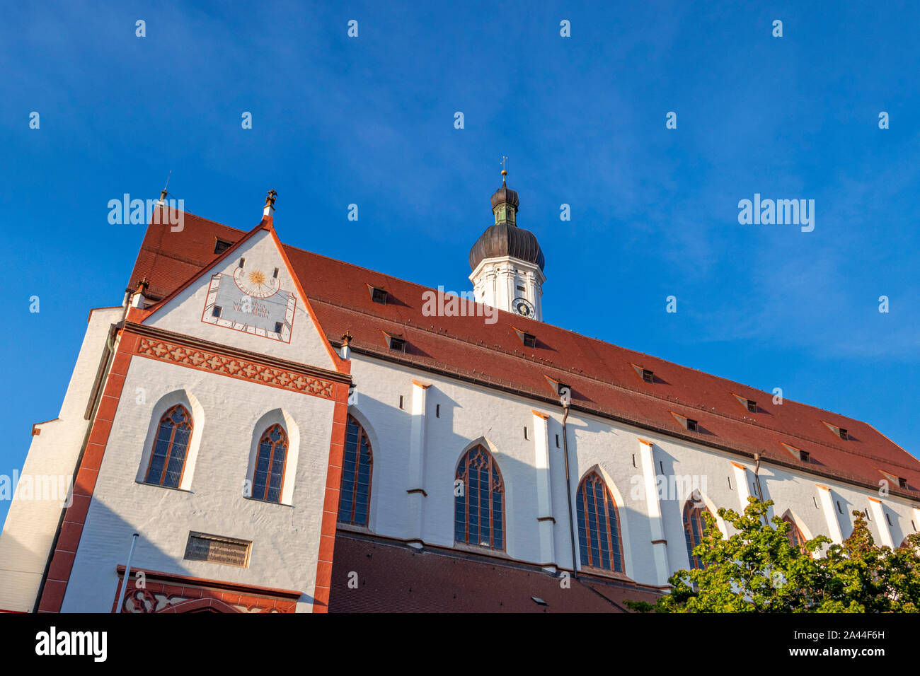 Stadtpfarrkirche Mariae assunta chiesa parrocchiale di Santa Maria Assunta, Landsberg am Lech, Baviera, Germania, Europa Foto Stock