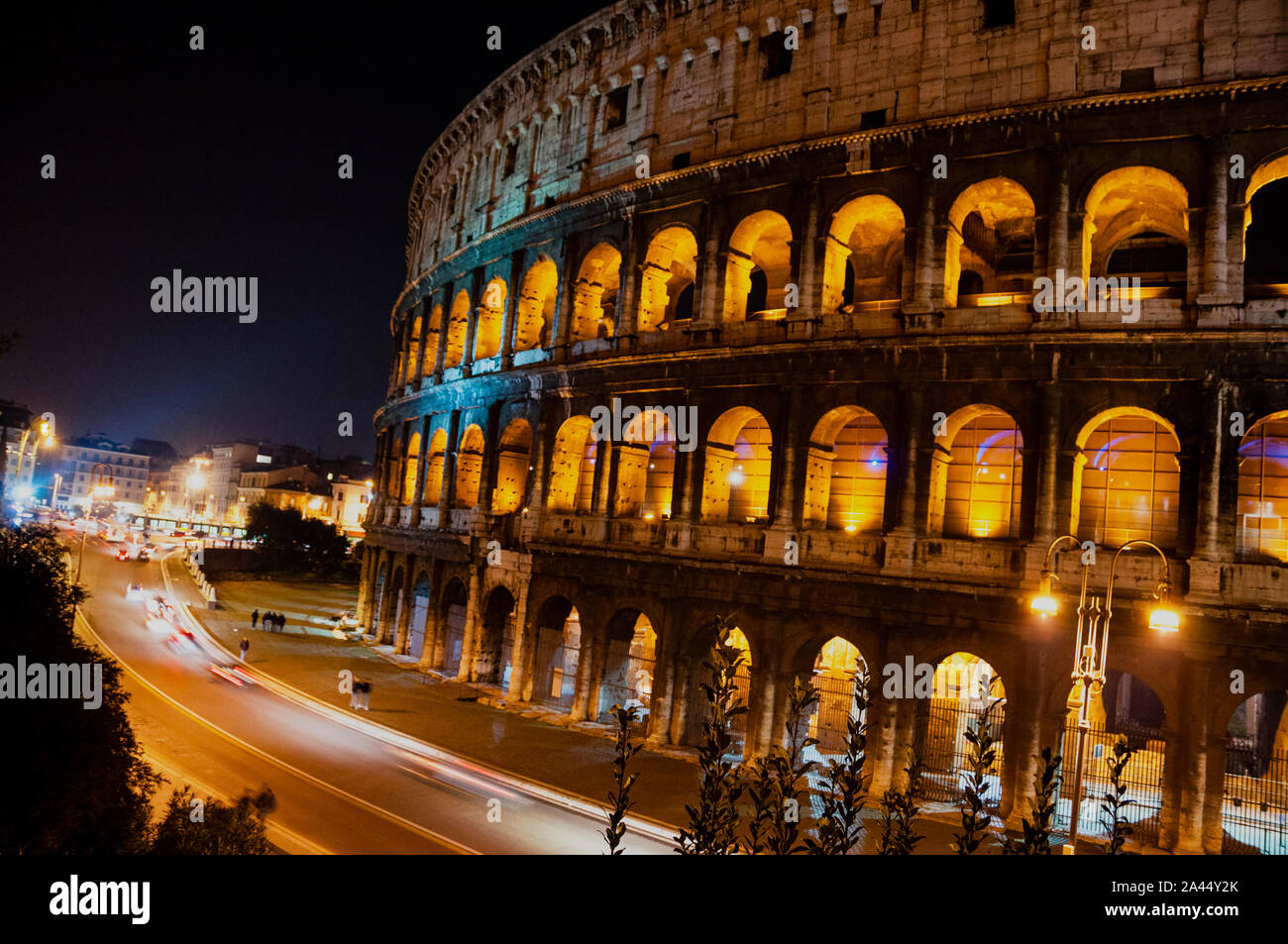 Colosseo a Roma, Italia. Foto Stock