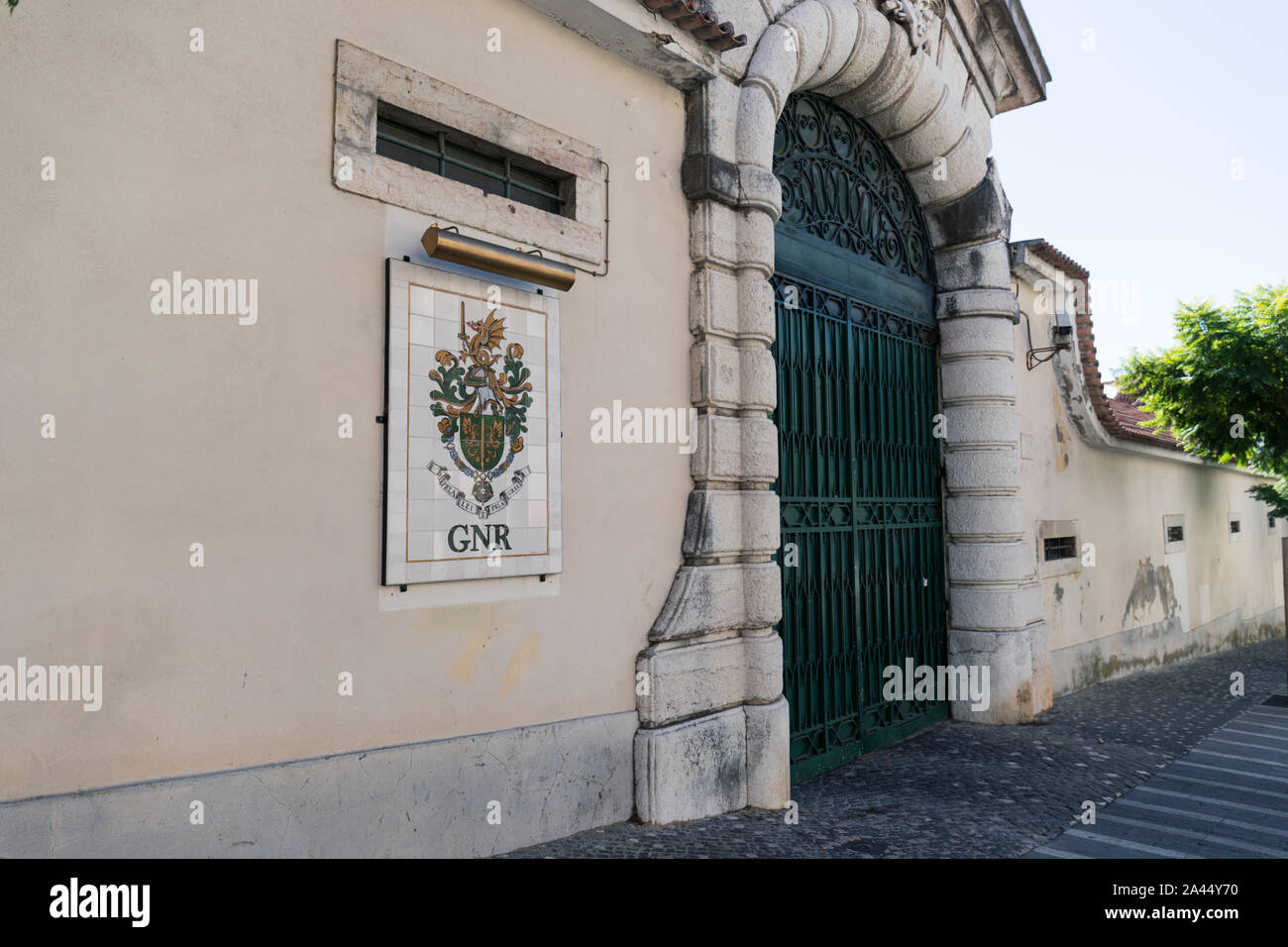 Ottobre 6th, 2019, Lisbona, Portogallo - la costruzione della nazionale della Guardia repubblicana, noto anche come GNR, la gendarmeria nazionale di vigore del Portogallo. Foto Stock