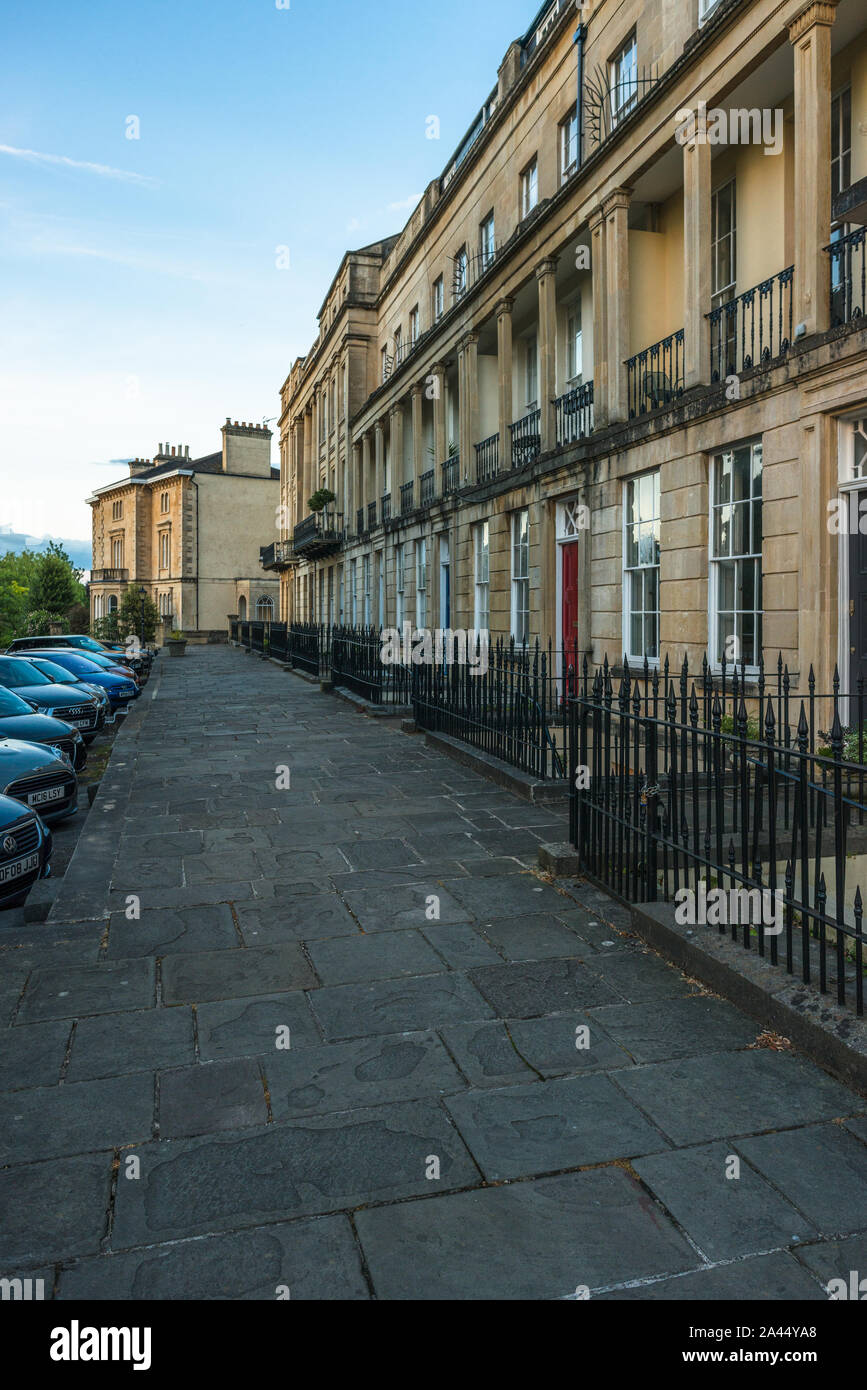 Vyvyan Terrazza in Clifton Village al tramonto, Bristol Avon Regno Unito Foto Stock