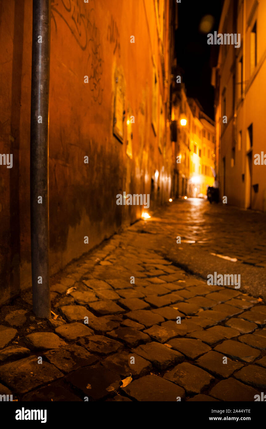 Strada romana acciottolata, Italia. Foto Stock