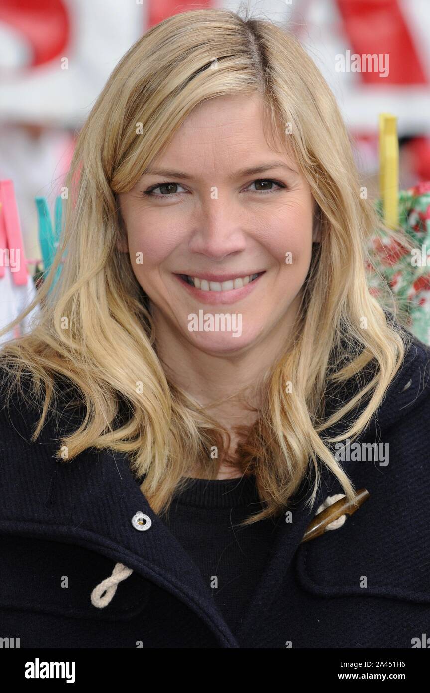 Lisa Faulkner. Grande pudding natalizio gara, Covent Garden di Londra. Regno Unito Foto Stock