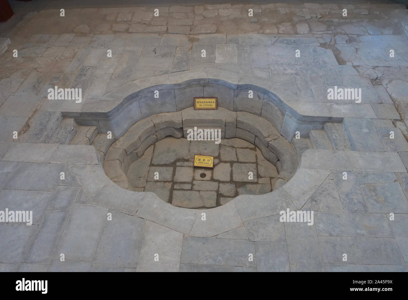 Reliquia storica piscina di balneazione di Yang Guifei nel codolo Huaqing Palace, Xian Cina Foto Stock