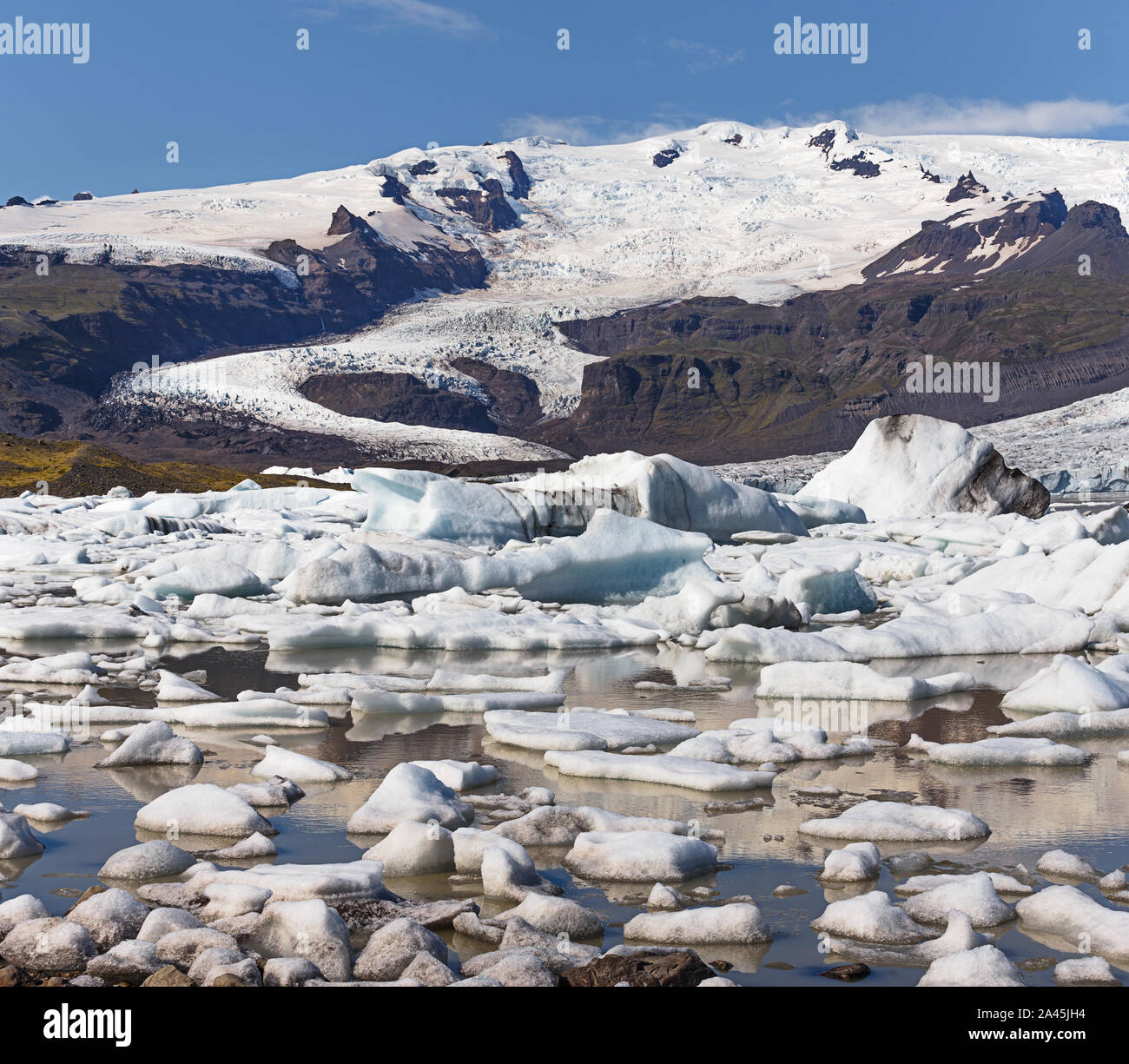 Fjallsarlon laguna glaciale in Islanda Foto Stock