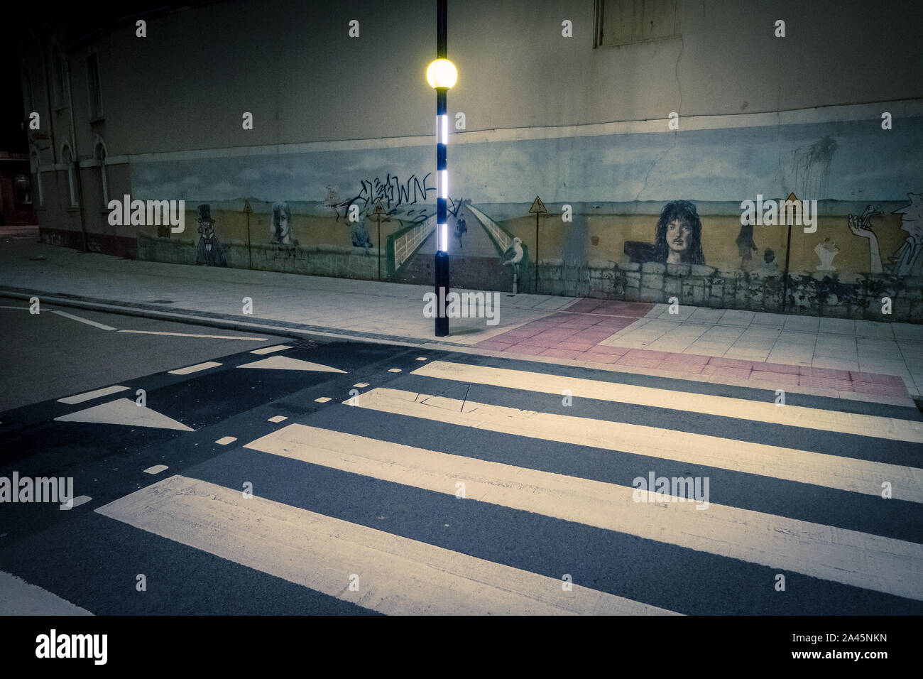 Pelican crossing in Weston-super-mare, Inghilterra. Foto Stock