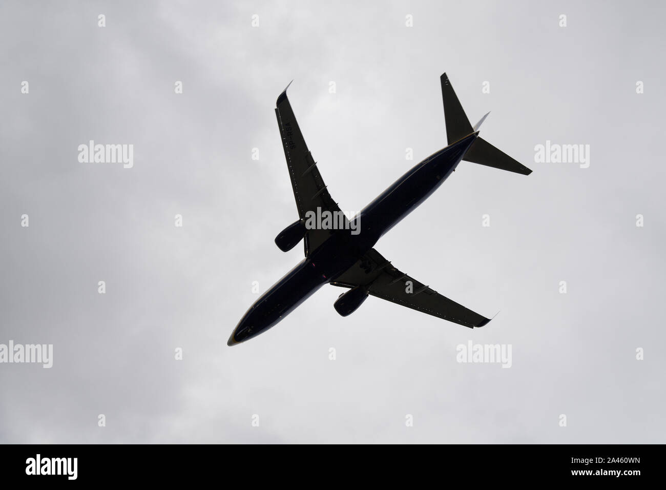 Compagnia aerea a basso costo Ryanair aeromobili Boeing 737-800 in Gdansk, Polonia. 3 ottobre 2019 © Wojciech Strozyk / Alamy Stock Photo Foto Stock