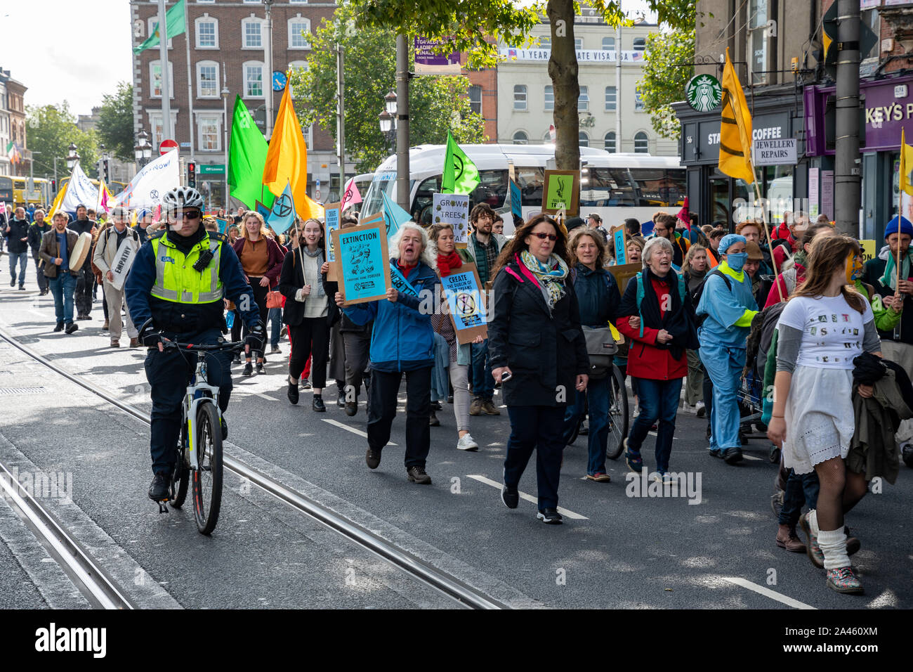 Estinzione settimana di ribellione di protesta. Dublino, Irlanda. Foto Stock