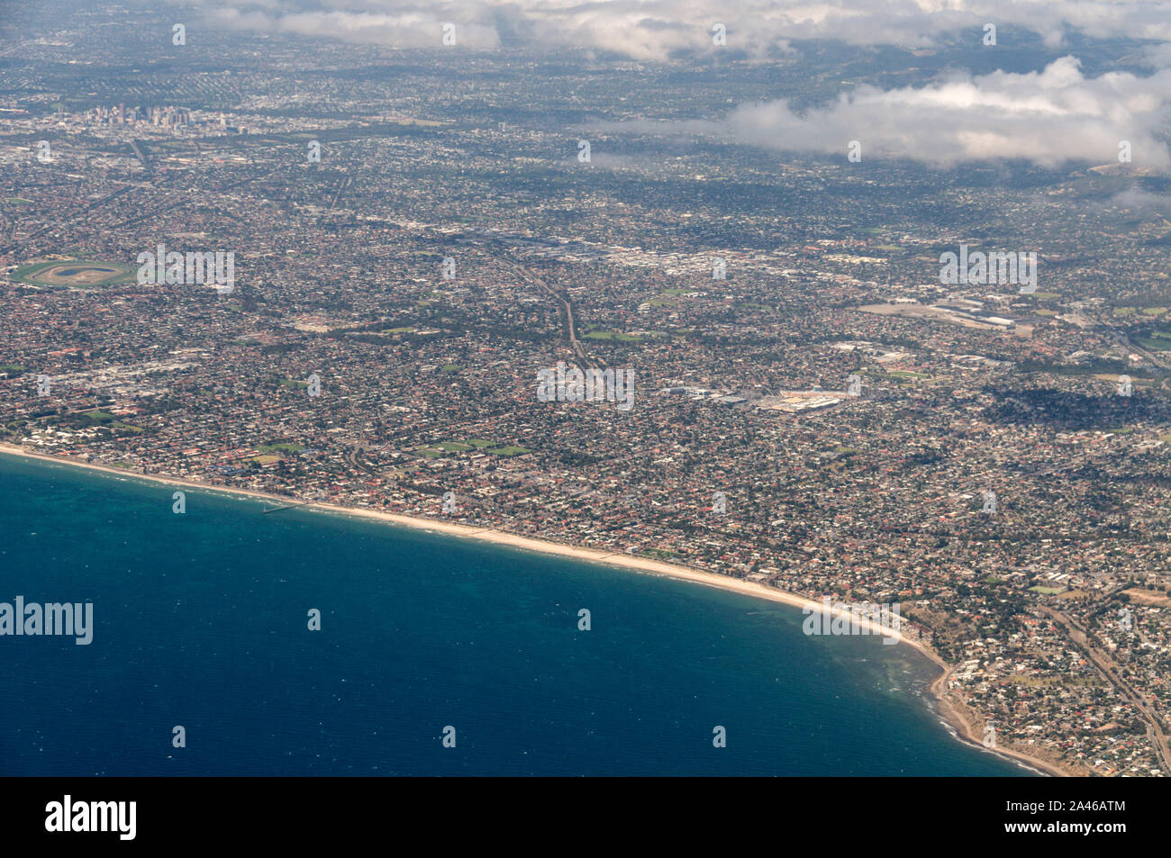 San Marino un elegante sobborgo, rivolto verso l'Oceano del Sud costa vicino Adelaide nel South Australia Foto Stock